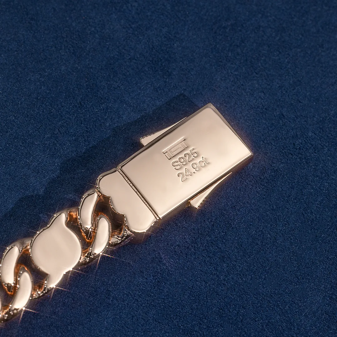Made to Order 16MM S925 Moissanite Pearl Cuban Chain