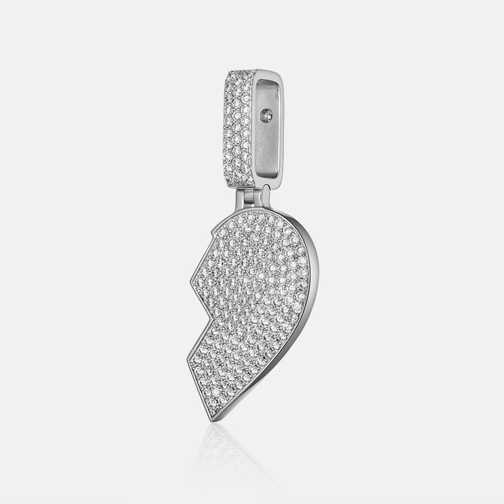 Moissanite Broken Heart Pendant Set[2PCS/SET]