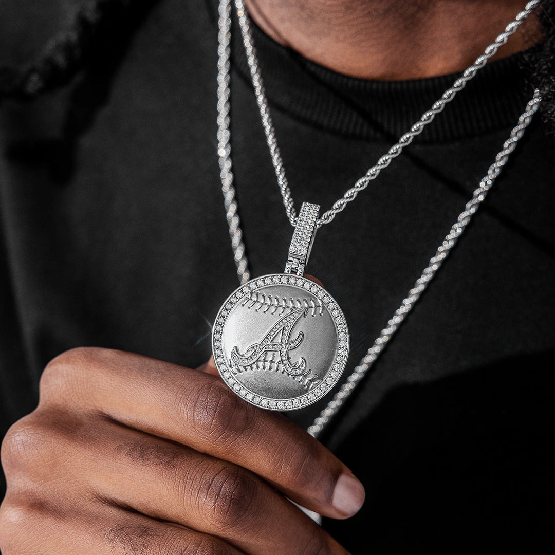 Moissanite Baseball Pendant