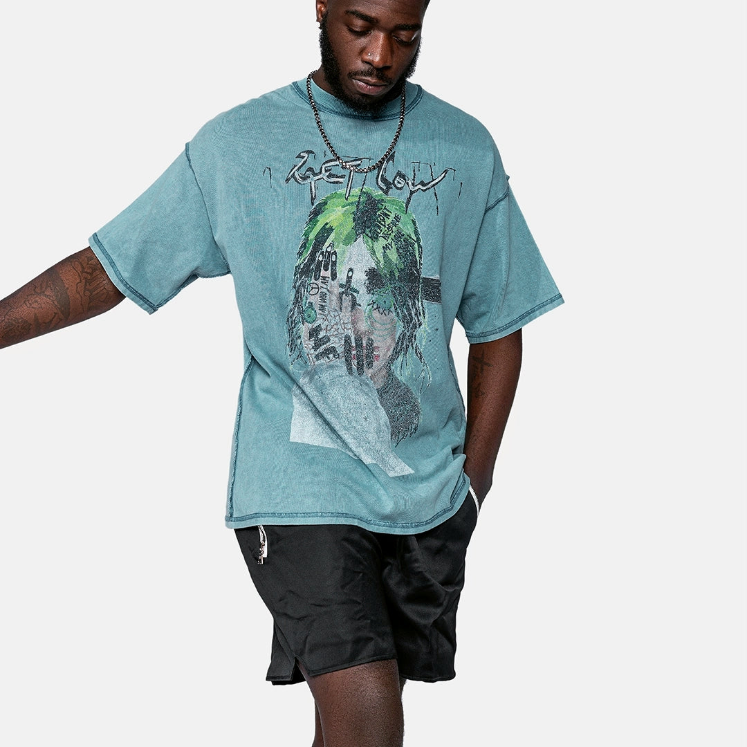 Custom Denim Graphic Tee
