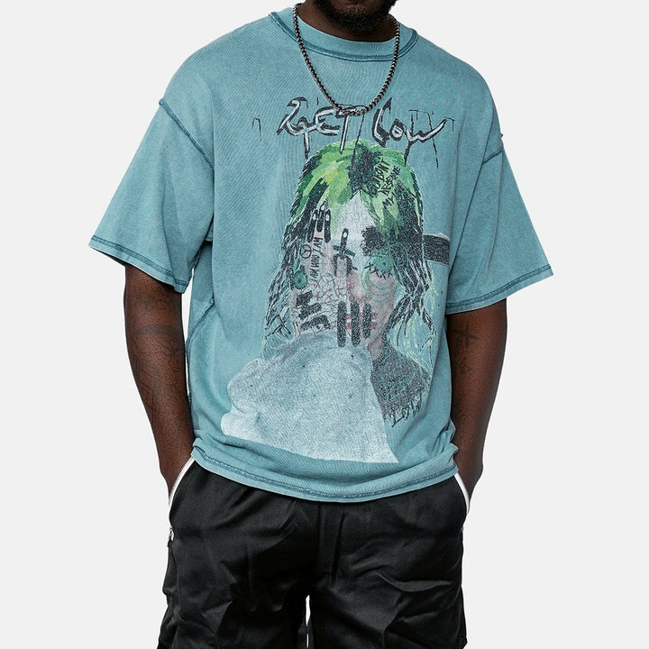 Custom Denim Graphic Tee