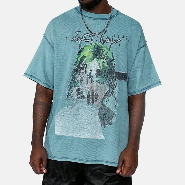 Custom Denim Graphic Tee