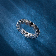 5mm Black Moissanite Eternity Ring