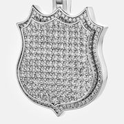 925 Sterling Silver Moissanite Shield Pendant