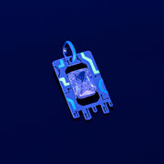 Cyberpunk Fluorescent Memory Chip Pendant