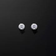 925 Sterling Silver Round Cut Moissanite Earrings-1.00CT Total