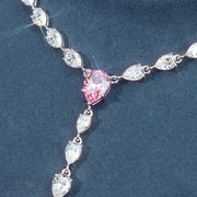 Custom Pear Cut Drop Necklace