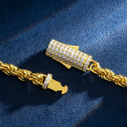 ltalian 5mm Rope Chain with Moissanite Clasp