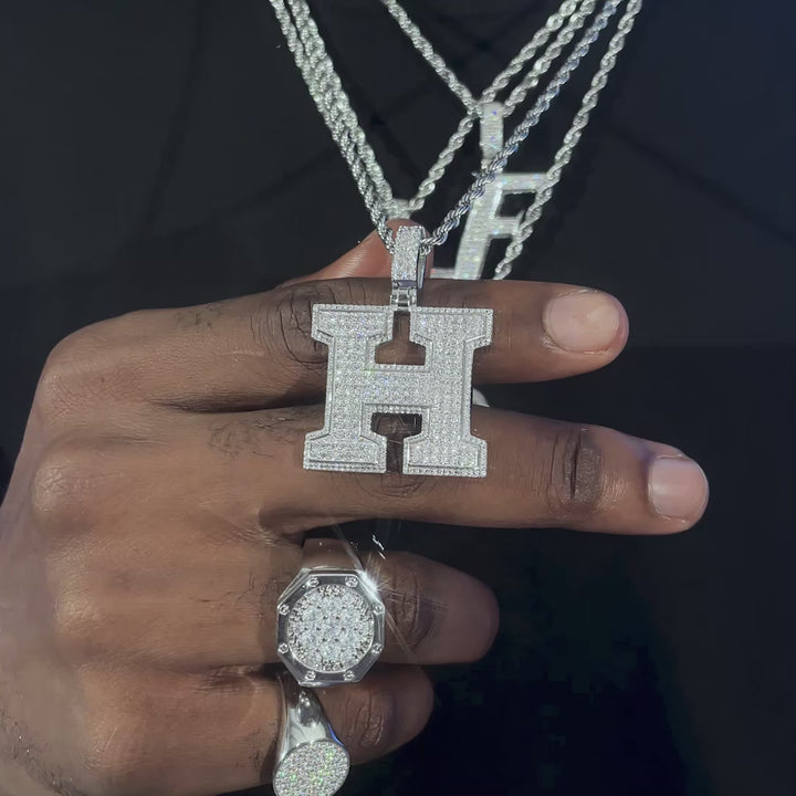 Custom Made H Moissanite Pendant