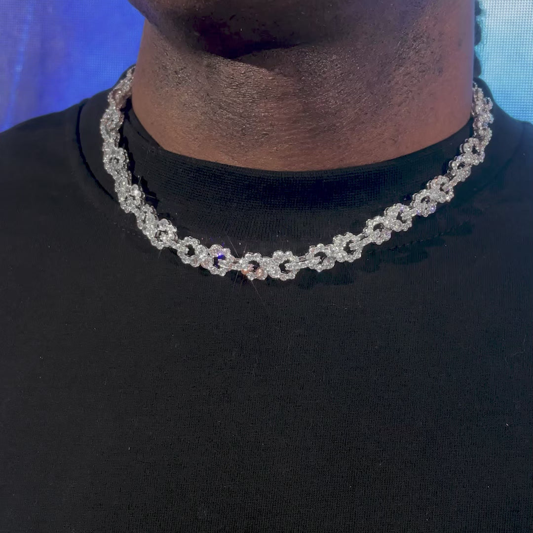 10MM Moissanite Infinity Link Chain Or Bracelet