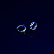 925 Sterling Silver Cyberpunk Fluorescent Looper Earrings