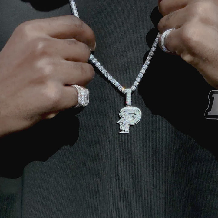 Custom Made P Moissanite Pendant