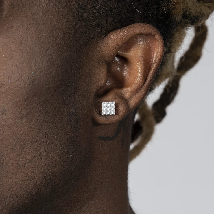 Moissanite princess cut stud earrings deals