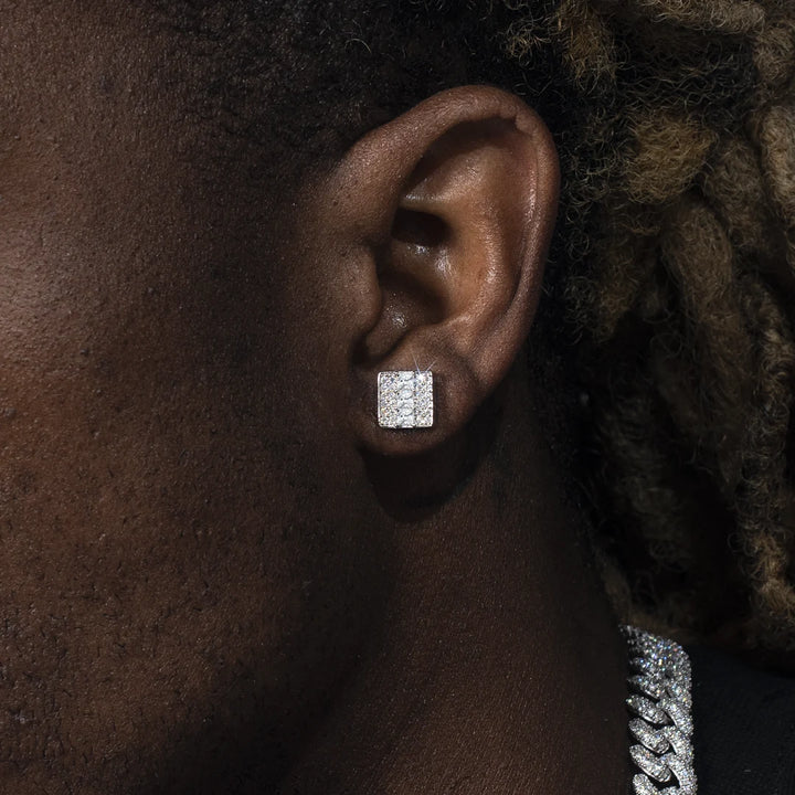 Square Princess Cut Earrings