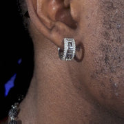 S925 Moissanite Hollow Hoop Earrings