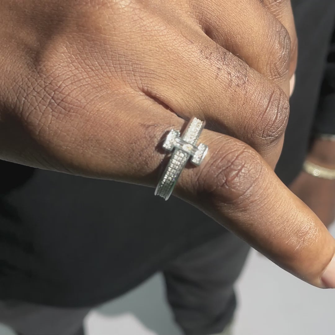 Moissanite Letter I Ring