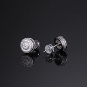 925 Sterling Silver Cluster Iced Earrings