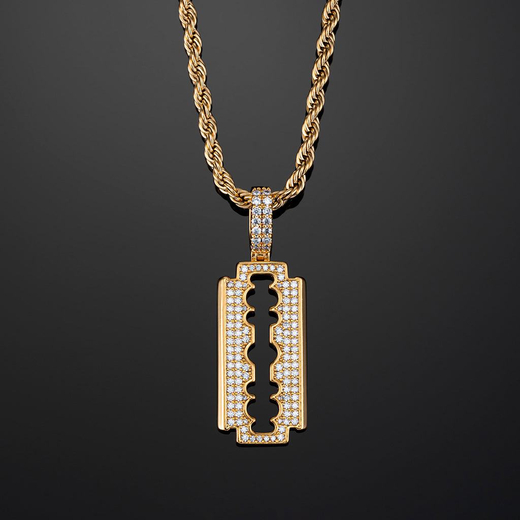 Double Edge Razor Blade Pendant