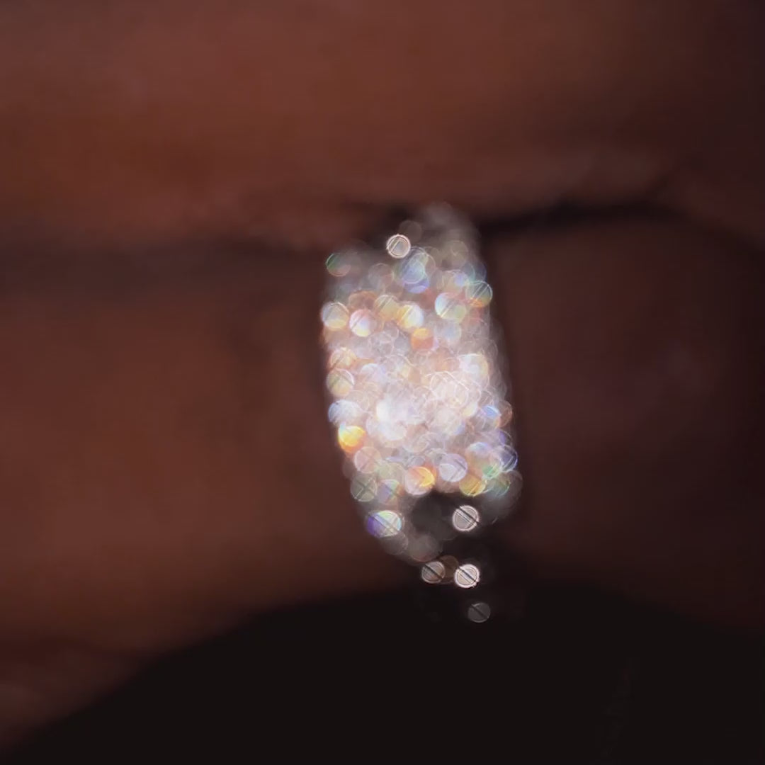 8mm Miami Link Moissanite ring