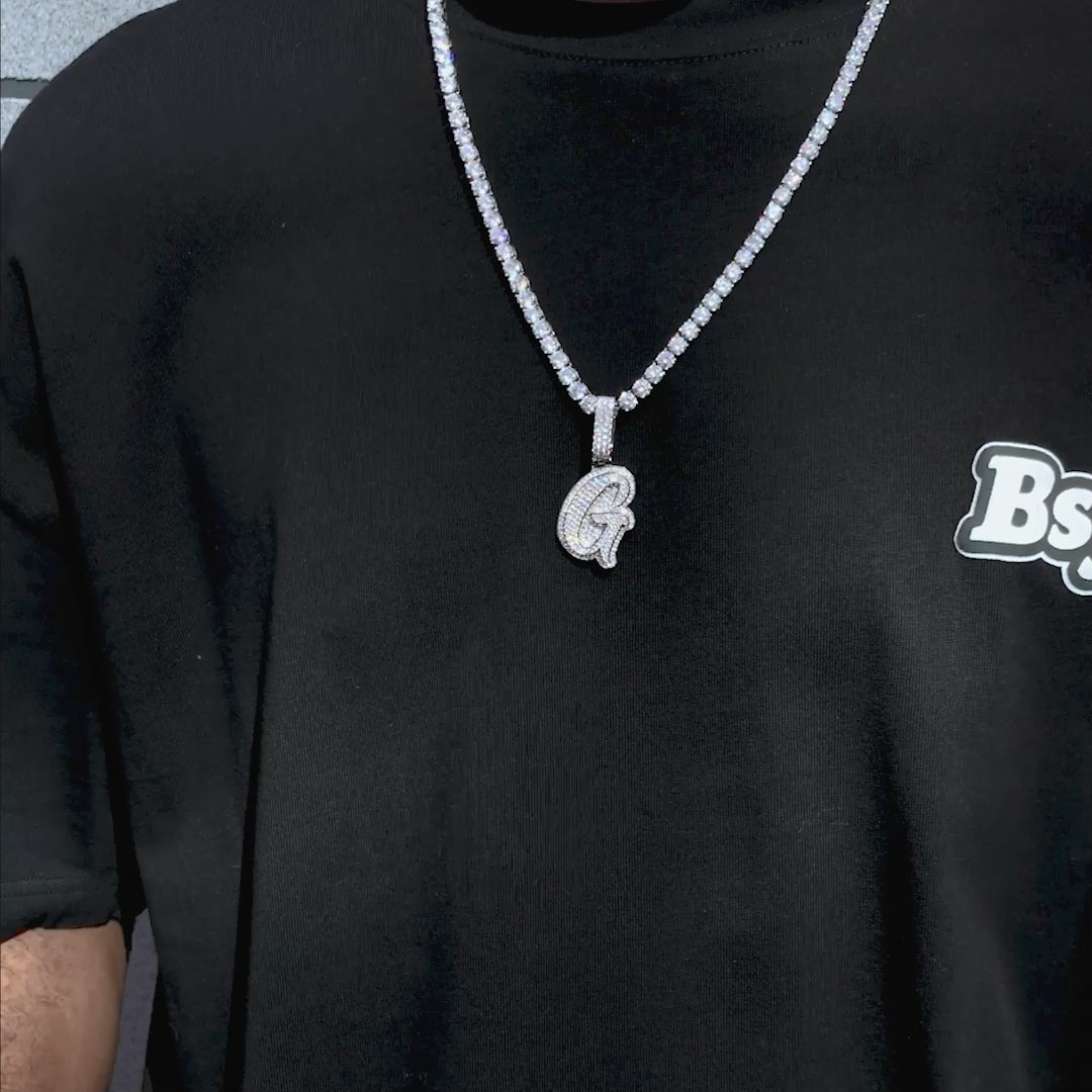 Custom Made G Moissanite Pendant