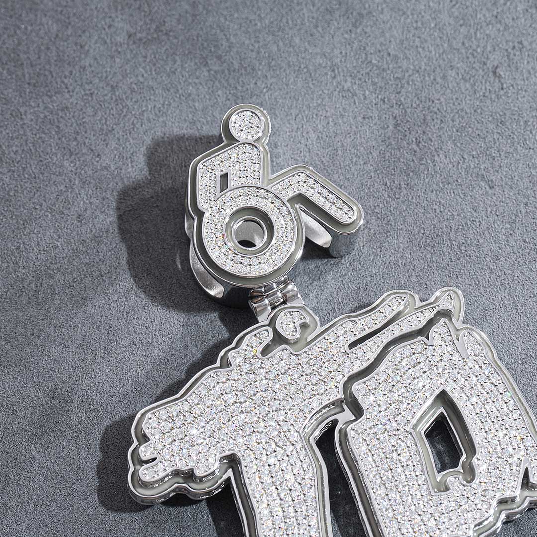 Deposit - Custom Brush Letter Pendant with Glow in the dark