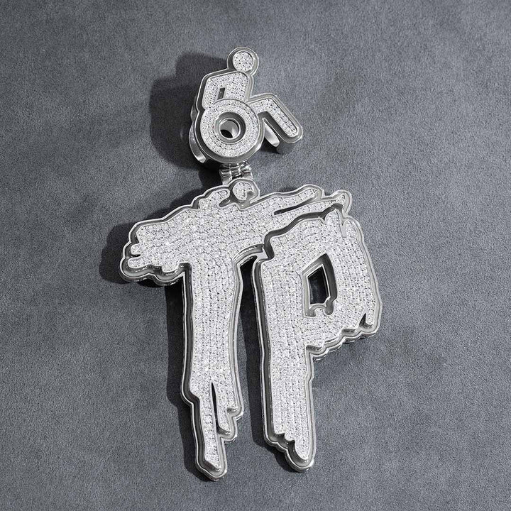 Deposit - Custom Brush Letter Pendant with Glow in the dark