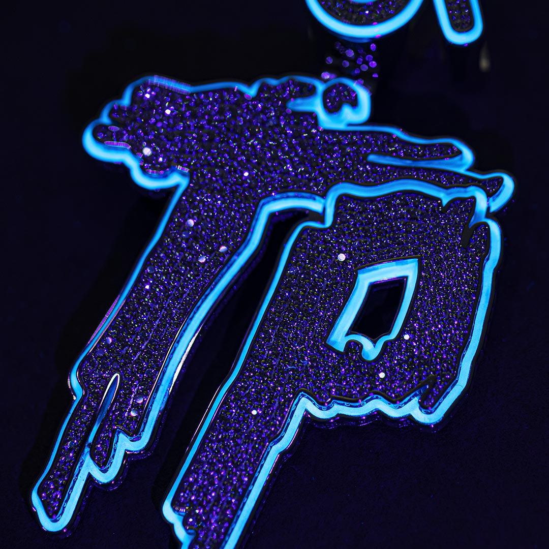 Deposit - Custom Brush Letter Pendant with Glow in the dark