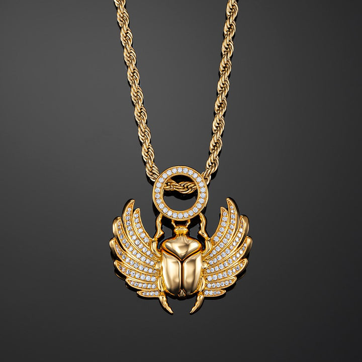 Iced Scarab Beetle Pendant