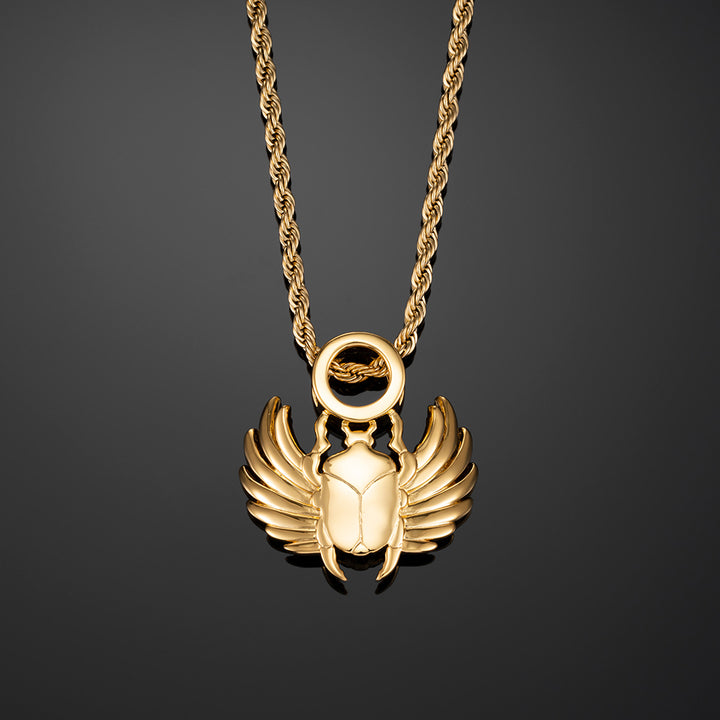 Iced Scarab Beetle Pendant