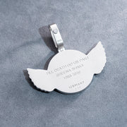 S925 Custom Photo Pendant With Wings