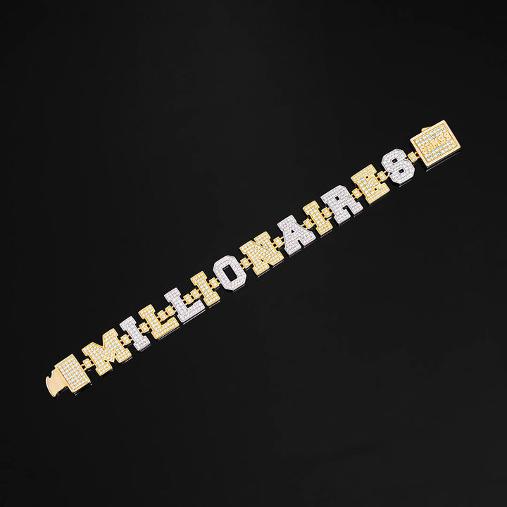 Custom Selective Lettering Style Bracelet