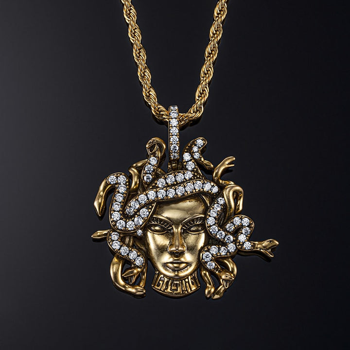Medusa Pendant in Yellow Gold