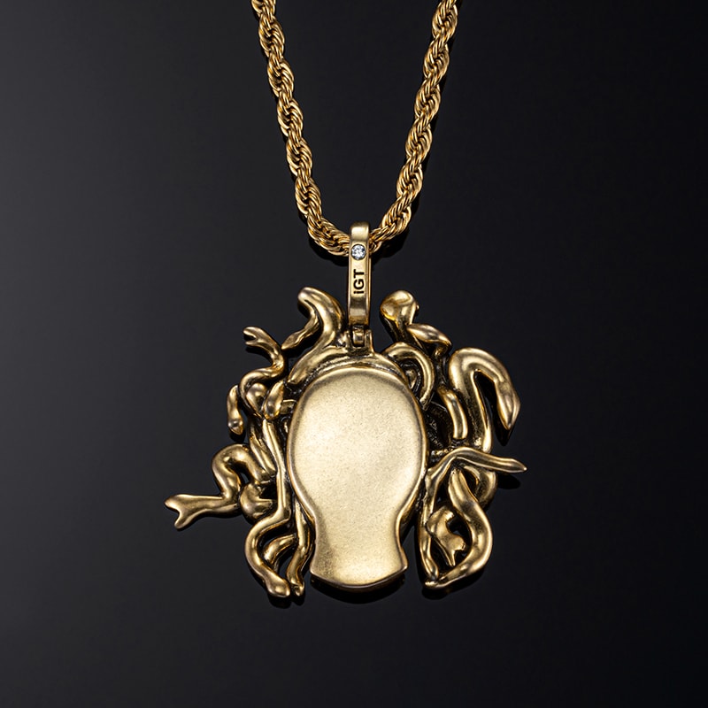 Medusa Pendant in Yellow Gold