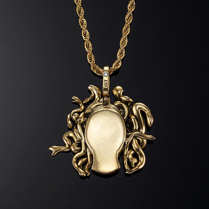 Medusa Pendant in Yellow Gold
