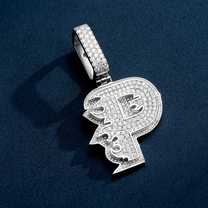 Custom Made P Moissanite Pendant