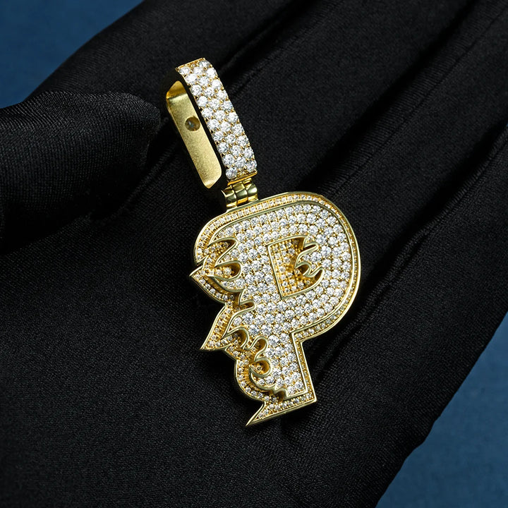 Custom Made P Moissanite Pendant