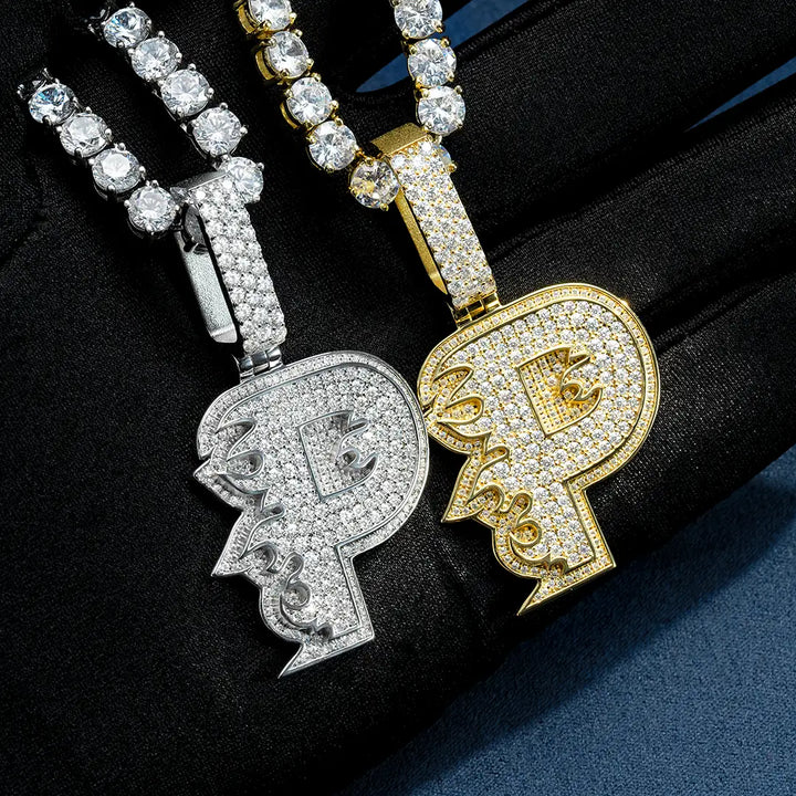 Custom Made P Moissanite Pendant