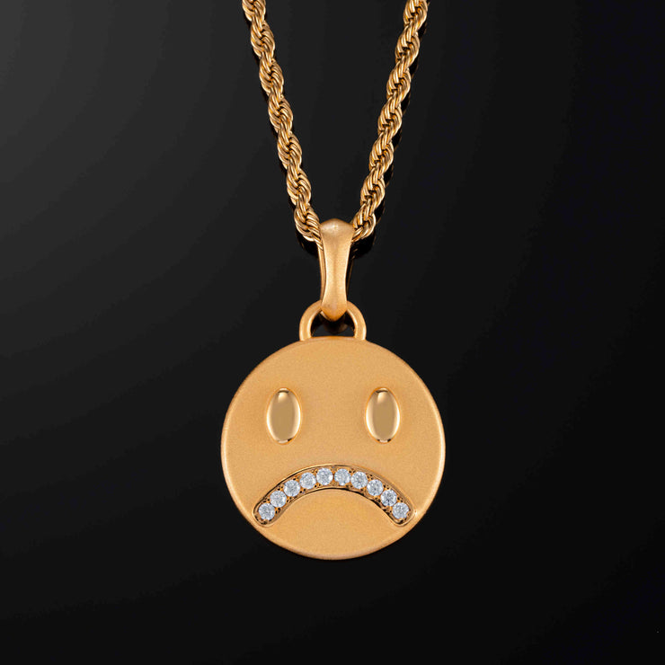 Double Sided Smiley & Sad Face Pendant