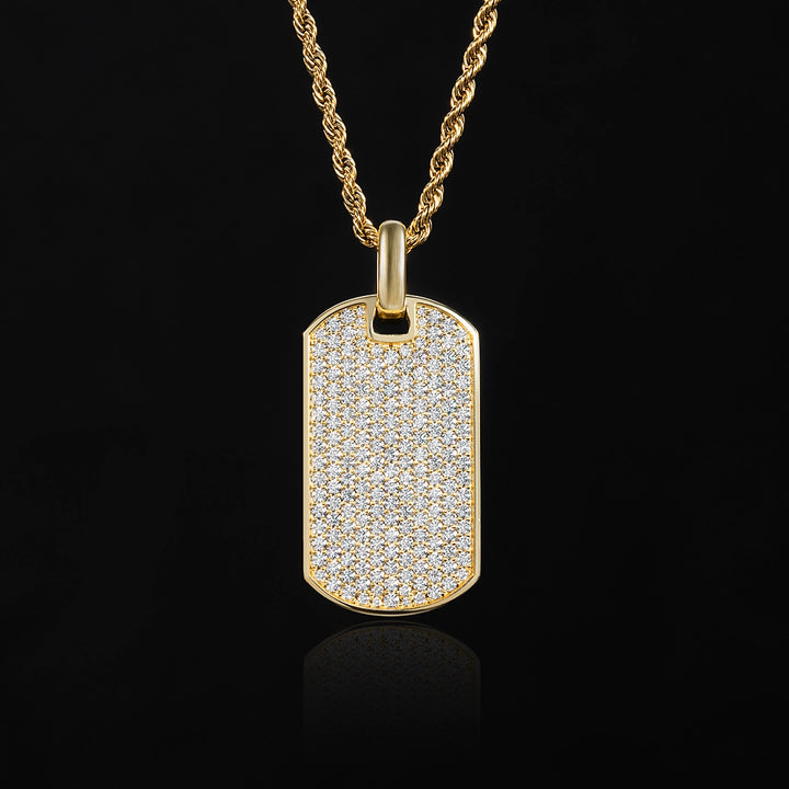 S925 Moissanite Dog Tag Pendant