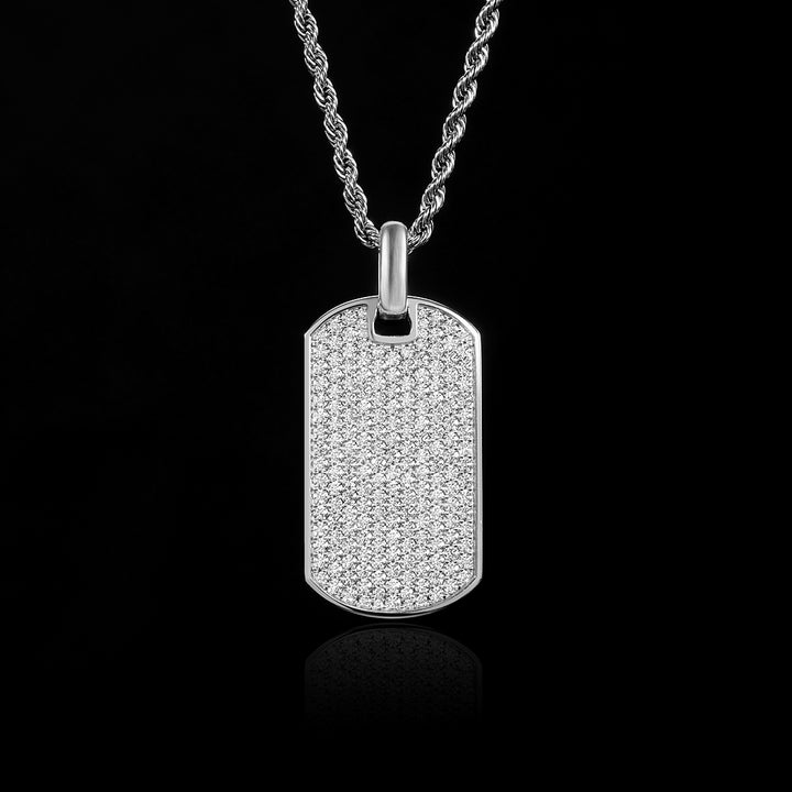 S925 Moissanite Dog Tag Pendant