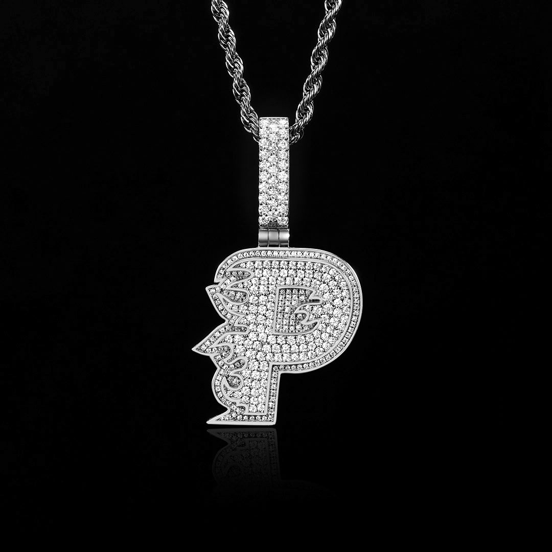 Custom Made P Moissanite Pendant