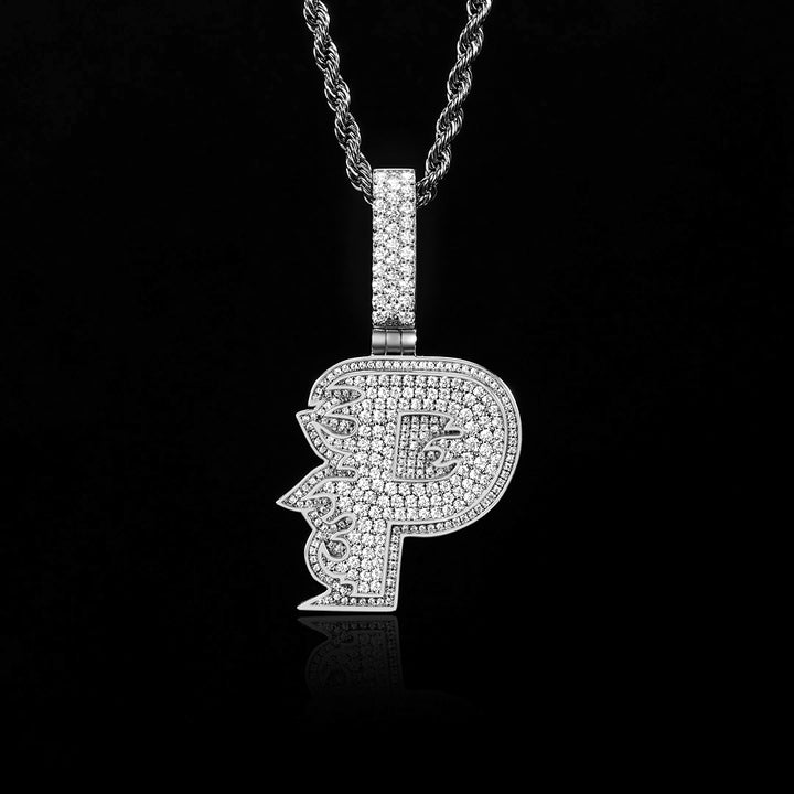 Custom Made P Moissanite Pendant