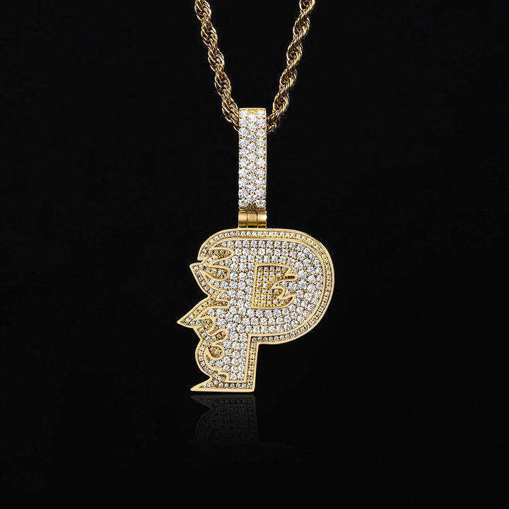 Custom Made P Moissanite Pendant