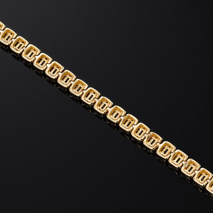 6mm Baguette Tennis Bracelet in Yellow Gold