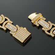 12mm Byzantine Link Bracelet in Yellow Gold