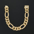 15mm Figaro Link Bracelet in Yellow Gold