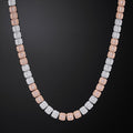 10mm Two-Tone Halo Baguette Link Chain