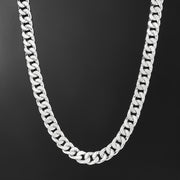 Diamond Cuban Link Choker (12mm) In White Gold - iGT
