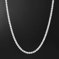 5mm Round Cut Tennis Necklace In White Gold - iGT