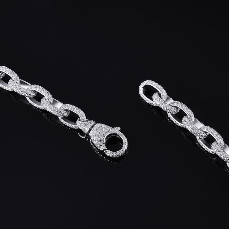 10mm Rolo Link White Gold Chain - iGT